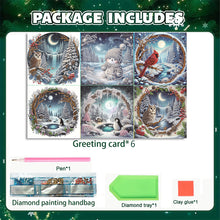 Load image into Gallery viewer, 6PCS DIY Christmas Diamond Art Greeting Cards Congratulations Cards &amp; Gifts
