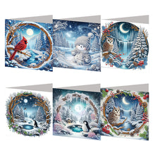 Load image into Gallery viewer, 6PCS DIY Christmas Diamond Art Greeting Cards Congratulations Cards &amp; Gifts
