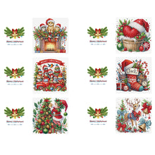Load image into Gallery viewer, 6PCS DIY Christmas Diamond Art Greeting Cards Congratulations Cards &amp; Gifts
