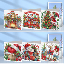 Load image into Gallery viewer, 6PCS DIY Christmas Diamond Art Greeting Cards Congratulations Cards &amp; Gifts
