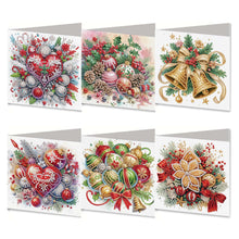 Load image into Gallery viewer, 6PCS DIY Christmas Diamond Art Greeting Cards Congratulations Cards &amp; Gifts
