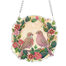 Load image into Gallery viewer, 2pcs 2D Flat DIY Diamond Art Pendant Diamond Painting Set Wall Decor (Two Birds)
