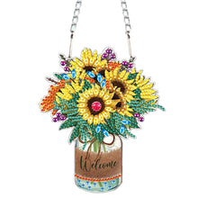 Load image into Gallery viewer, 2pcs 2D Flat DIY Diamond Art Pendant Diamond Painting Set Wall Decor (Sunflower)
