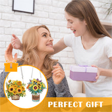 Load image into Gallery viewer, 2pcs 2D Flat DIY Diamond Art Pendant Diamond Painting Set Wall Decor (Sunflower)
