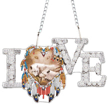 Load image into Gallery viewer, 2pcs 2D Flat DIY Diamond Art Pendant Diamond Painting Set Wall Decor (LOVE)
