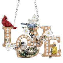 Load image into Gallery viewer, 2pcs 2D Flat DIY Diamond Art Pendant Diamond Painting Set Wall Decor (LOVE)
