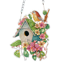 Load image into Gallery viewer, 2pcs 2D Flat DIY Diamond Art Pendant Diamond Painting Set Wall Decor(Bird House)
