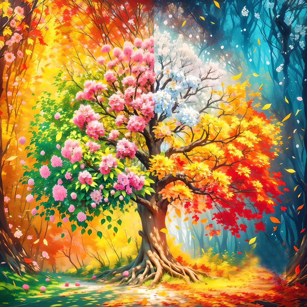 Diamond Painting - Full Round - Dream Four Seasons Tree (50*50CM)