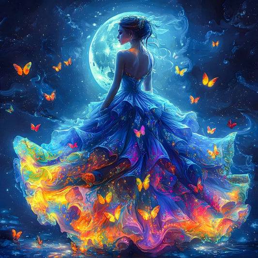 Diamond Painting - Full Round - Dream Butterfly Girl (50*50CM)