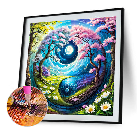 Diamond Painting - Full Round - Dreamy Tai Chi Scenery (50*50CM)