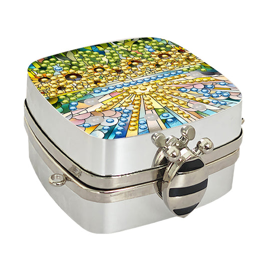 Peacock Diamond Art Storage Case Diamond Painting Mirror Organizer Box for Women
