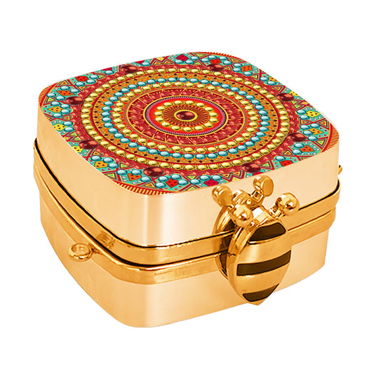 Peacock Diamond Art Storage Case Diamond Painting Mirror Organizer Box for Women