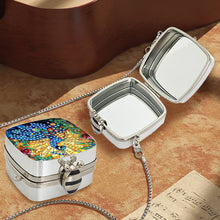 Load image into Gallery viewer, Peacock Diamond Painting Mirror Bag Rhinestone Jewelry Box for Women (Silver)
