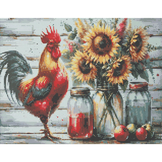 Diamond Painting - Full Round - Retro Rooster Kitchen (50*40CM)