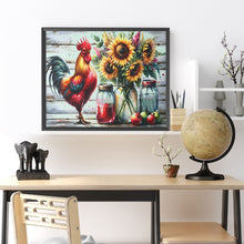 Load image into Gallery viewer, Diamond Painting - Full Round - Retro Rooster Kitchen (50*40CM)
