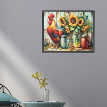Load image into Gallery viewer, Diamond Painting - Full Round - Retro Rooster Kitchen (50*40CM)
