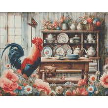 Load image into Gallery viewer, Diamond Painting - Full Round - Retro Rooster Kitchen (50*40CM)
