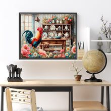 Load image into Gallery viewer, Diamond Painting - Full Round - Retro Rooster Kitchen (50*40CM)
