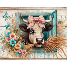 Load image into Gallery viewer, Diamond Painting - Full Round - Retro Farm Cow (55*40CM)
