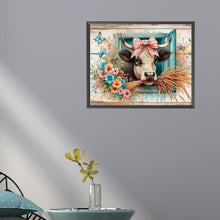 Load image into Gallery viewer, Diamond Painting - Full Round - Retro Farm Cow (55*40CM)

