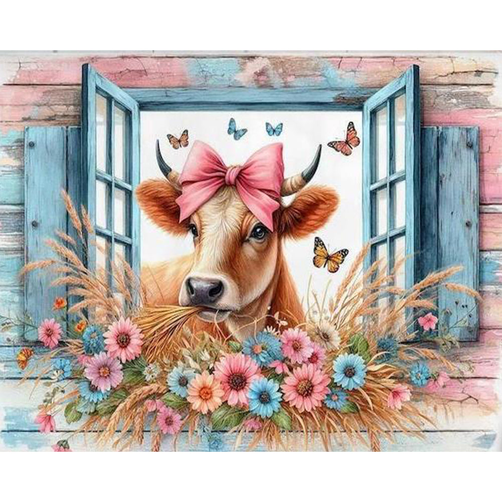 Diamond Painting - Full Round - Retro Farm Cow (50*40CM)