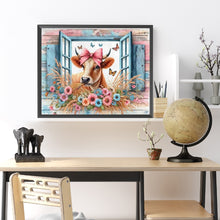 Load image into Gallery viewer, Diamond Painting - Full Round - Retro Farm Cow (50*40CM)
