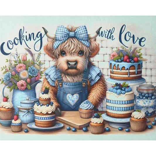 Diamond Painting - Full Round - Retro Farm Cow (50*40CM)