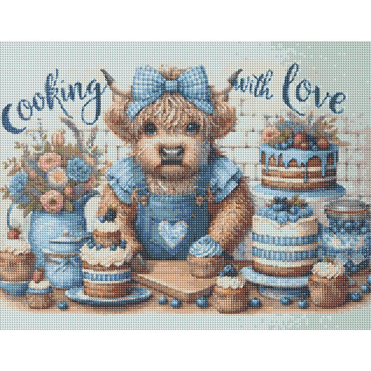 Diamond Painting - Full Round - Retro Farm Cow (50*40CM)