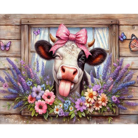 Diamond Painting - Full Round - Retro Farm Cow (50*40CM)