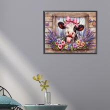 Load image into Gallery viewer, Diamond Painting - Full Round - Retro Farm Cow (50*40CM)
