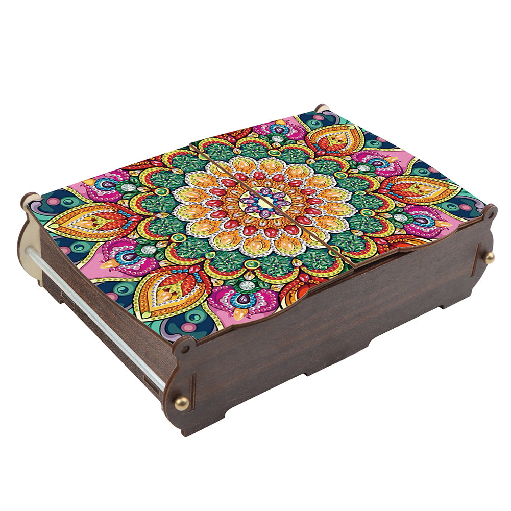 Diamond Painting Storage Box DIY 5D Diamond Painting Jewelry Box (Flower C)