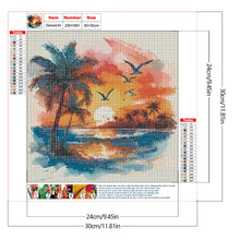 Load image into Gallery viewer, Diamond Painting - Full Round - Coconut Tree Beach (30*30CM)
