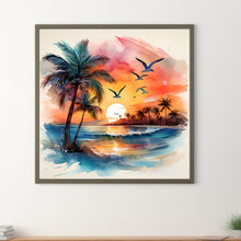 Load image into Gallery viewer, Diamond Painting - Full Round - Coconut Tree Beach (30*30CM)
