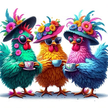 Load image into Gallery viewer, Diamond Painting - Full Round - Funny Chicken (30*30CM)
