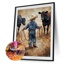 Load image into Gallery viewer, Diamond Painting - Full Round - Cowboy Kid (30*40CM)
