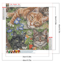 Load image into Gallery viewer, Diamond Painting - Full Round - Three Cats (40*40CM)
