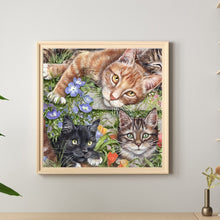 Load image into Gallery viewer, Diamond Painting - Full Round - Three Cats (40*40CM)
