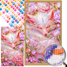 Load image into Gallery viewer, AB Diamond Painting - Full Round - Fox In The Flowers (40*70CM)
