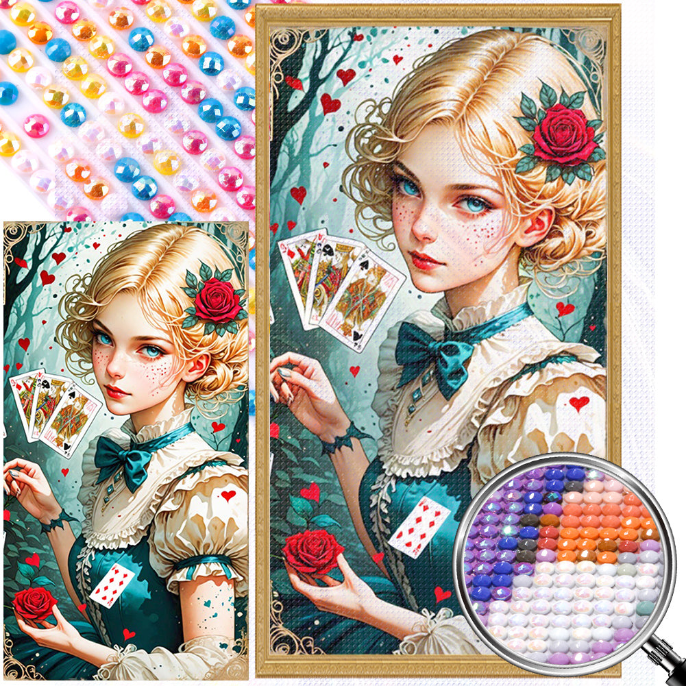 AB Diamond Painting - Full Round - Girl Alice (40*75CM)