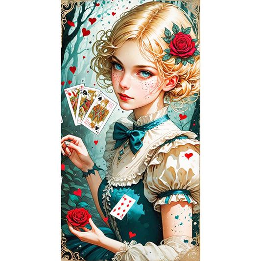 AB Diamond Painting - Full Round - Girl Alice (40*75CM)