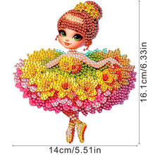 Load image into Gallery viewer, Acrylic Shaking Head Flowery Dress Girl Table Top Diamond Painting Ornament Kits
