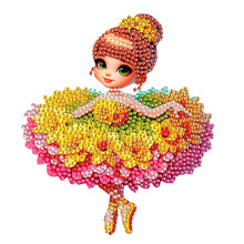 Load image into Gallery viewer, Acrylic Shaking Head Flowery Dress Girl Table Top Diamond Painting Ornament Kits
