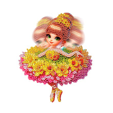 Load image into Gallery viewer, Acrylic Shaking Head Flowery Dress Girl Table Top Diamond Painting Ornament Kits

