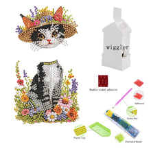 Load image into Gallery viewer, Acrylic Shaking Head Cat Table Top Diamond Painting Ornament Kits for Decor
