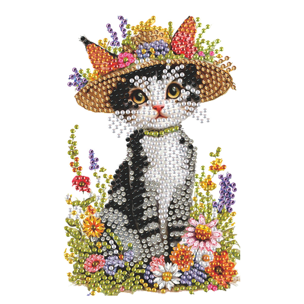Acrylic Shaking Head Cat Table Top Diamond Painting Ornament Kits for Decor