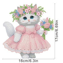 Load image into Gallery viewer, Acrylic Shaking Head Cat Table Top Diamond Painting Ornament Kits for Decor
