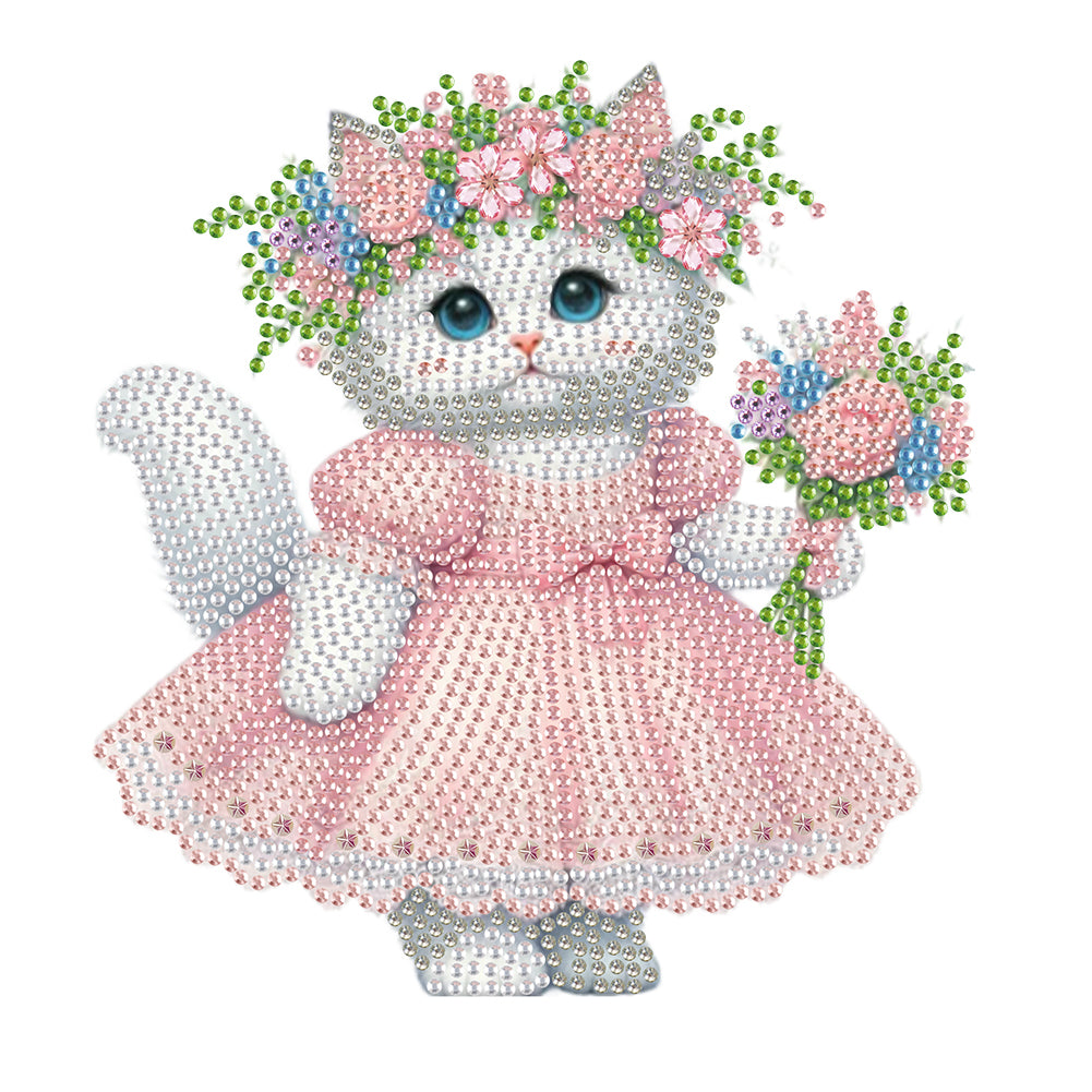 Acrylic Shaking Head Cat Table Top Diamond Painting Ornament Kits for Decor