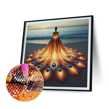 Load image into Gallery viewer, Diamond Painting - Full Round - Feather Skirt Back Girl (40*40CM)
