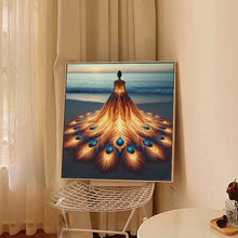 Load image into Gallery viewer, Diamond Painting - Full Round - Feather Skirt Back Girl (40*40CM)

