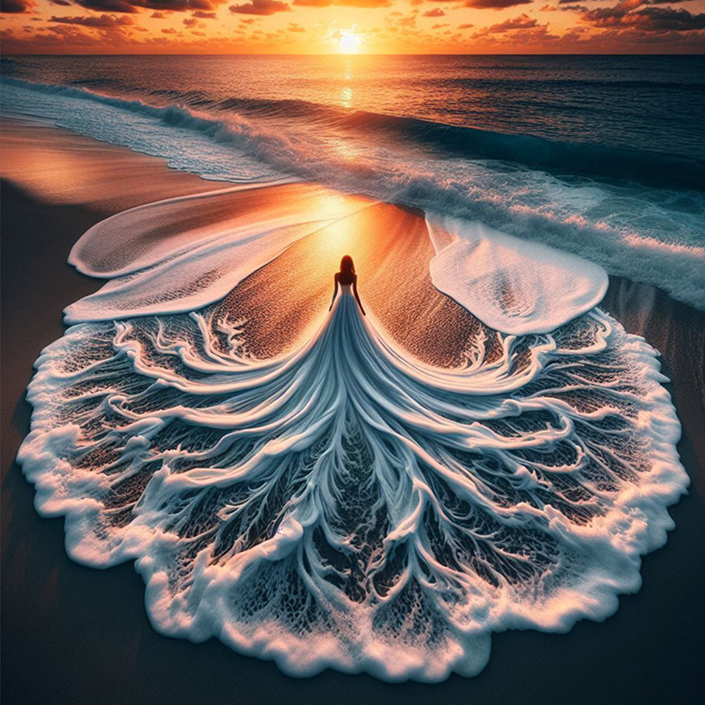 Diamond Painting - Full Round - Wave Girl (40*40CM)